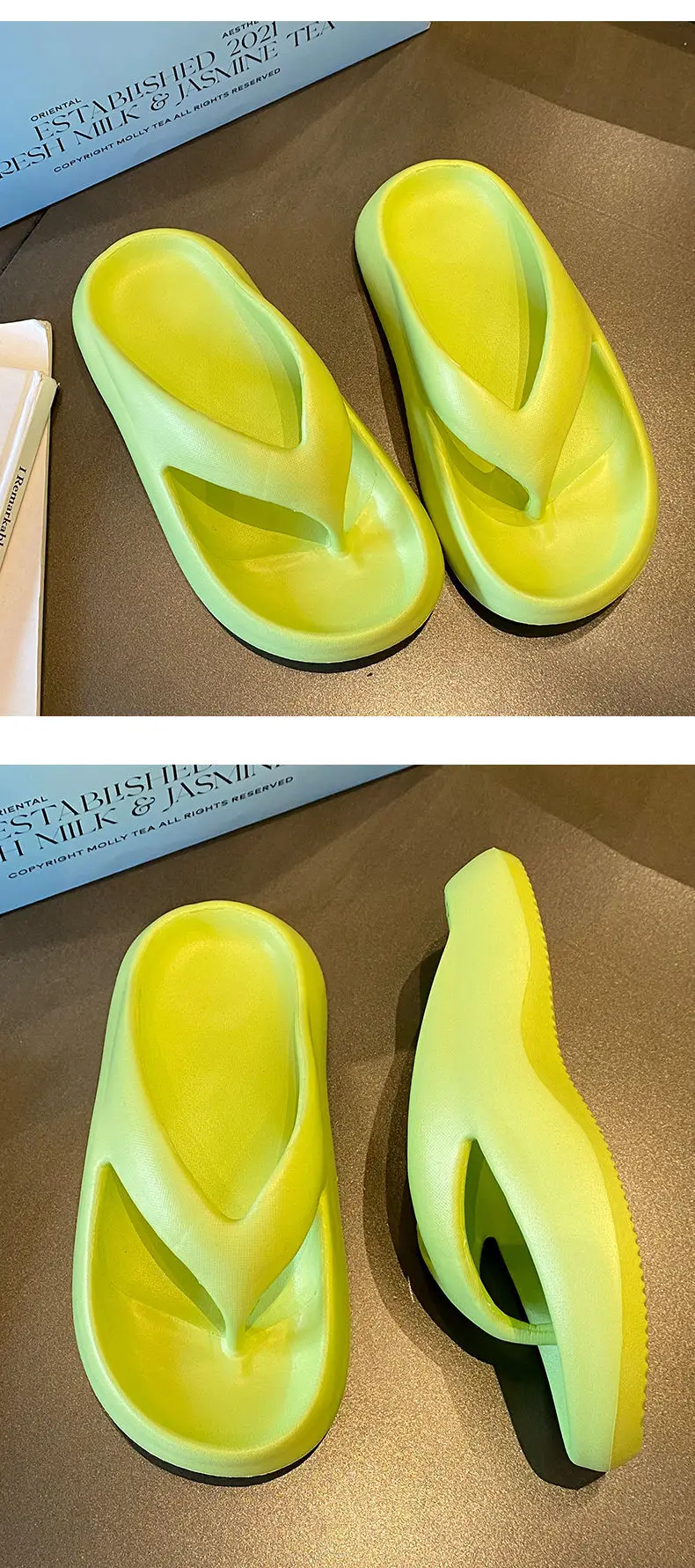 Flip-flops Women's Wholesale Summer Indoor Home Leisure Beach Thick Bottom Non-slip Slippers Wearing Heightening Clip-off Slippers — feature 12