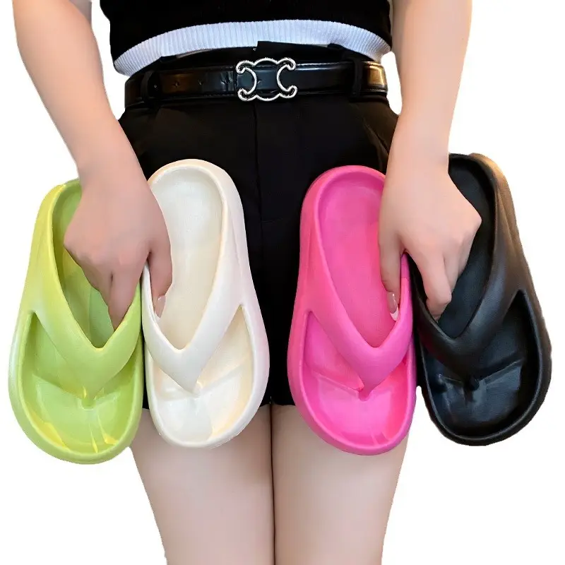 Flip-flops Women's Wholesale Summer Indoor Home Leisure Beach Thick Bottom Sandals Outer Wear Increased Clip Foot Anti-slip - Image 9