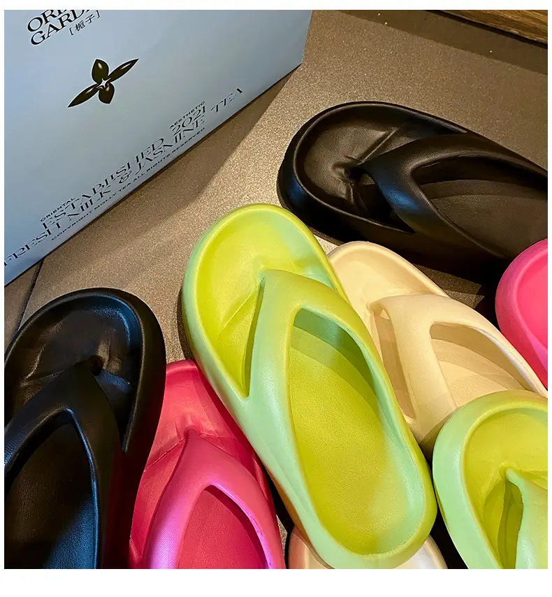 Flip-flops Women's Wholesale Summer Indoor Home Leisure Beach Thick Bottom Sandals Outer Wear Increased Clip Foot Anti-slip — feature 1
