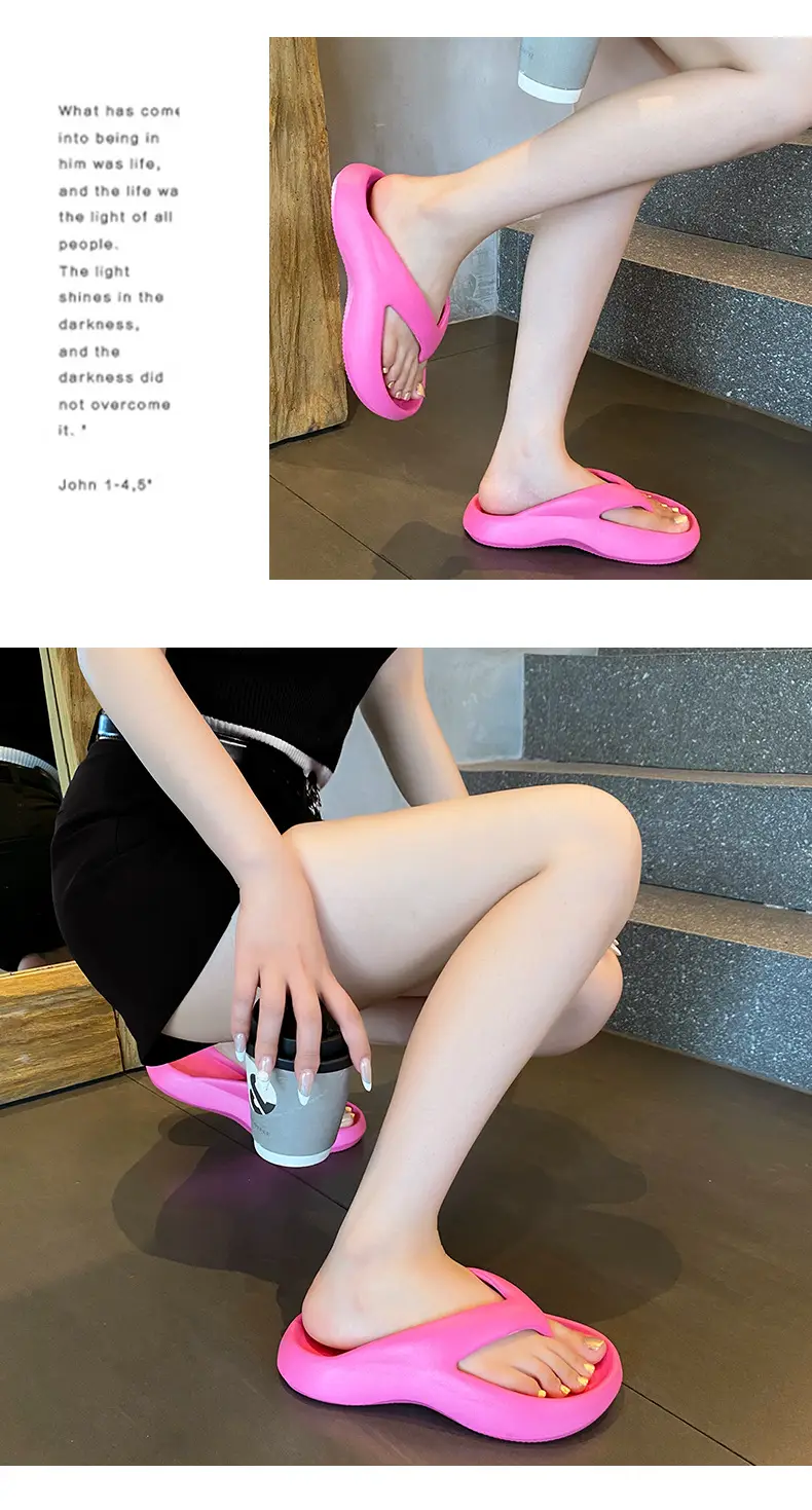 Flip-flops Women's Wholesale Summer Indoor Home Leisure Beach Thick Bottom Sandals Outer Wear Increased Clip Foot Anti-slip — feature 17