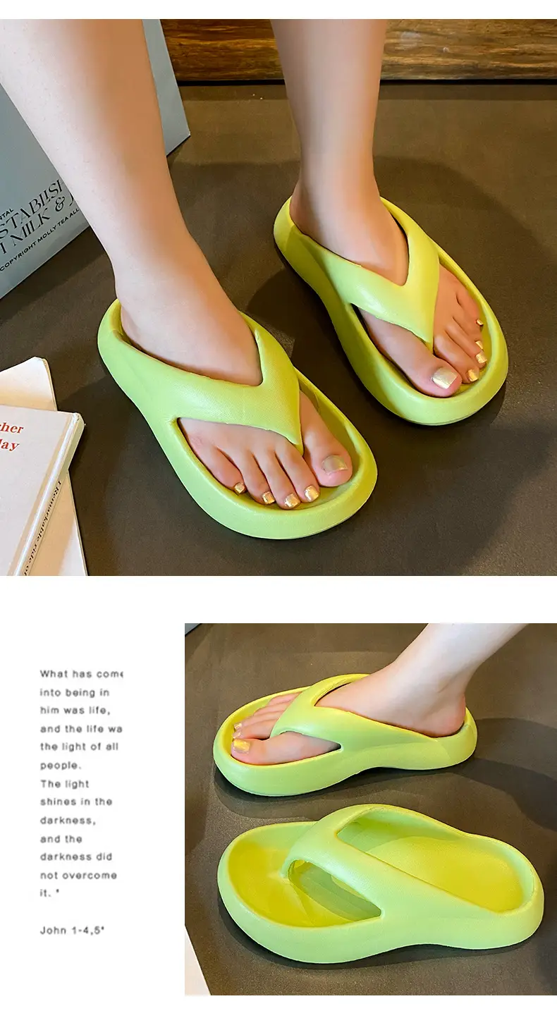 Flip-flops Women's Wholesale Summer Indoor Home Leisure Beach Thick Bottom Sandals Outer Wear Increased Clip Foot Anti-slip — feature 19