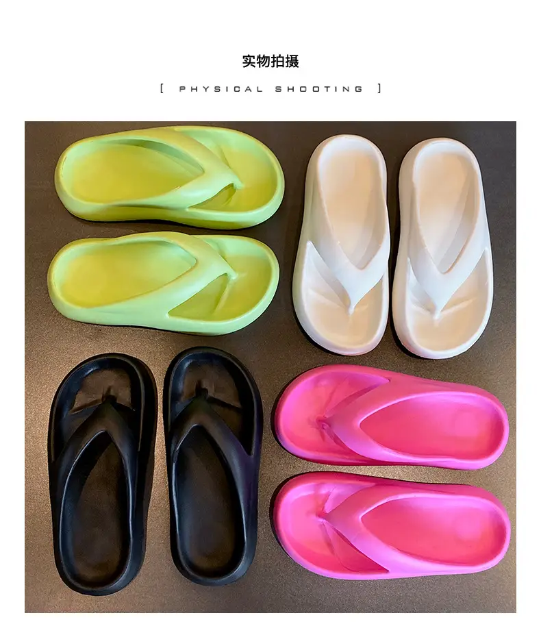 Flip-flops Women's Wholesale Summer Indoor Home Leisure Beach Thick Bottom Sandals Outer Wear Increased Clip Foot Anti-slip — feature 7
