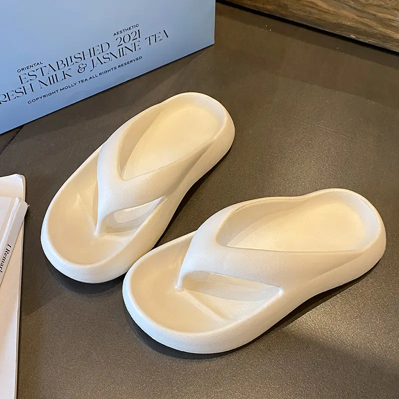 Flip-flops Women's Wholesale Summer Indoor Home Leisure Beach Thick Bottom Sandals Outer Wear Increased Clip Foot Anti-slip - Image 3