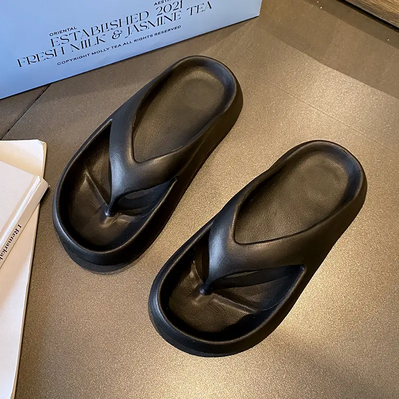 Flip-flops Women's Wholesale Summer Indoor Home Leisure Beach Thick Bottom Sandals Outer Wear Increased Clip Foot Anti-slip - Image 4