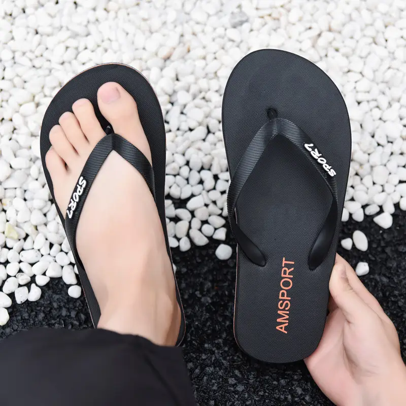 Flip-flops for Men, Summer Trendyy Outer Wear, Non-slip Personalized Flip-flops, Youth Casual Beach Guangdong Sandals - Image 4