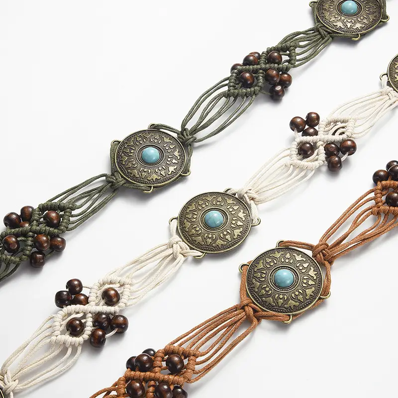 Bohemia Retro Belt Chain with Turquoise Stones - Image 6