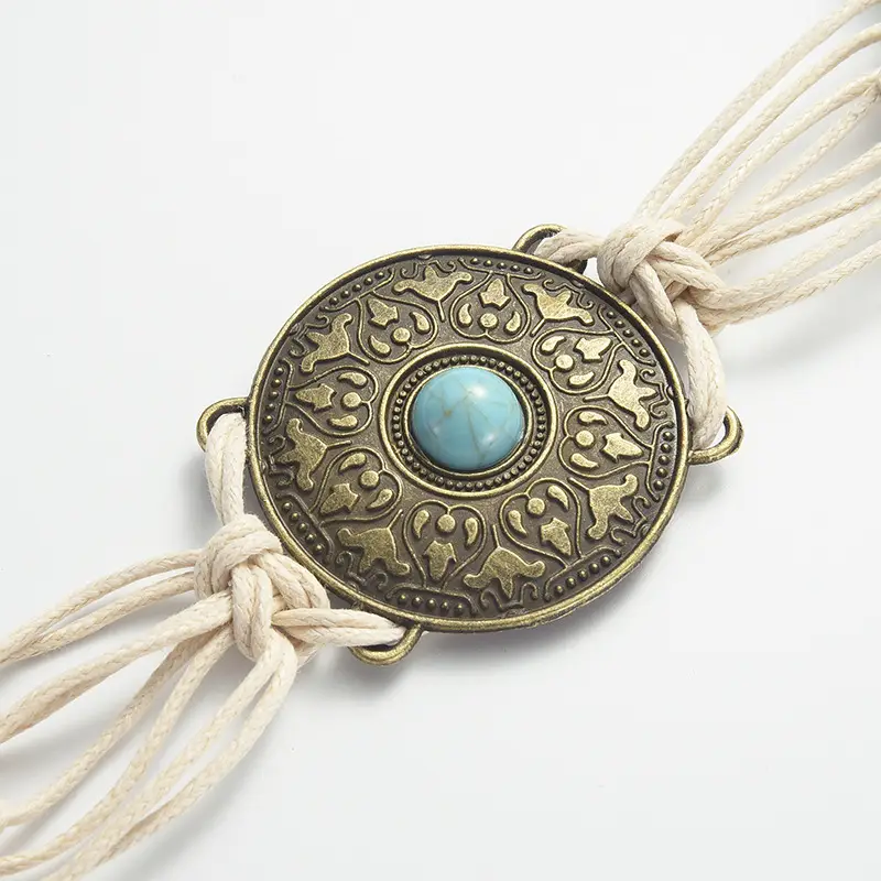 Bohemia Retro Belt Chain with Turquoise Stones - Image 8