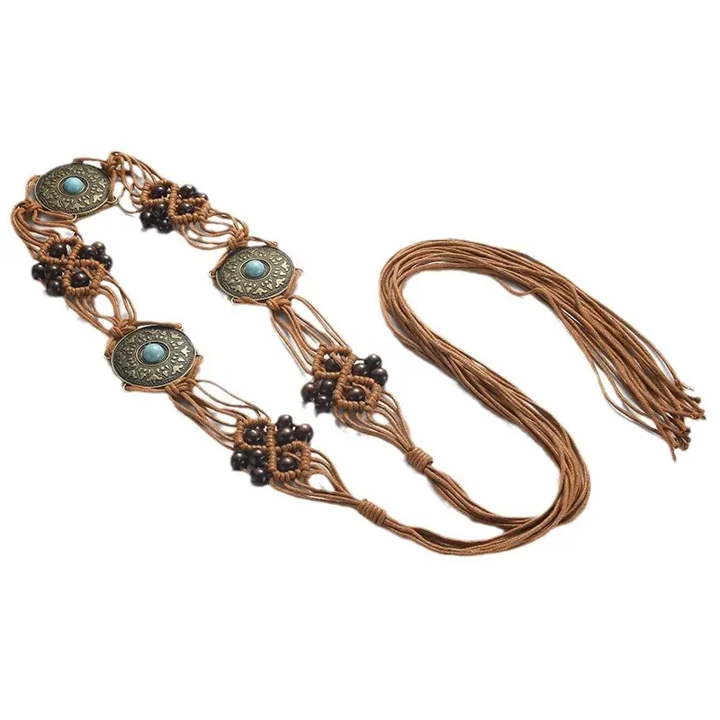 Bohemia Retro Belt Chain with Turquoise Stones - Image 9