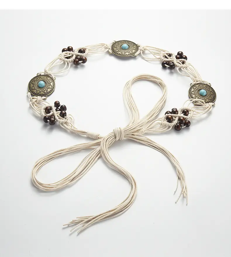 Bohemia Retro Belt Chain with Turquoise Stones — feature 46