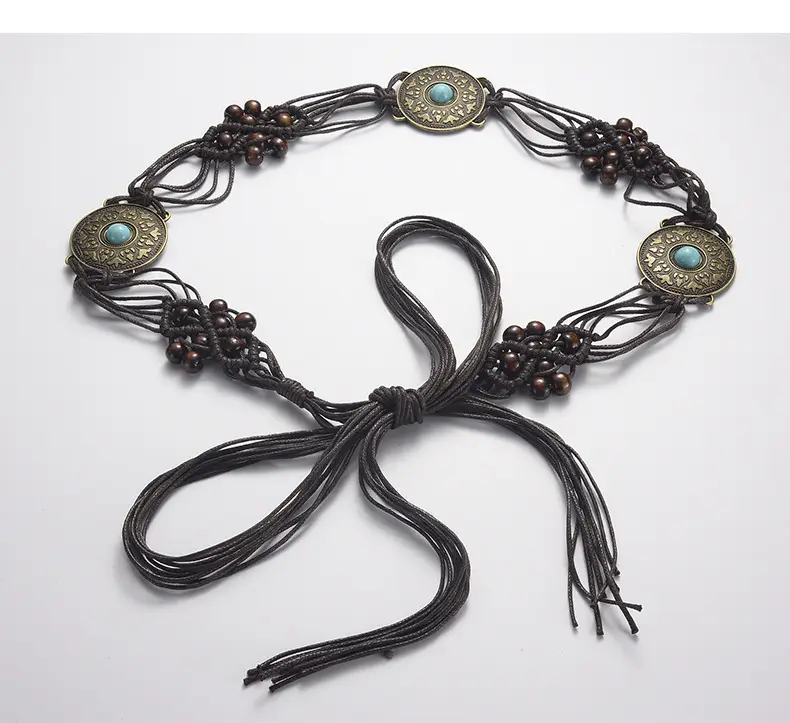Bohemia Retro Belt Chain with Turquoise Stones — feature 47