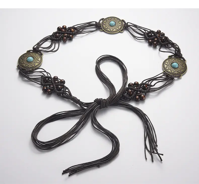 Bohemia Retro Belt Chain with Turquoise Stones — feature 49
