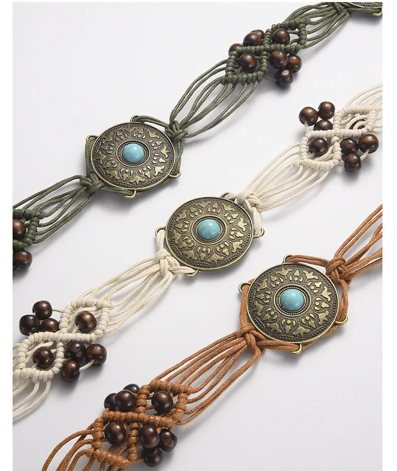 Bohemia Retro Belt Chain with Turquoise Stones — feature 53