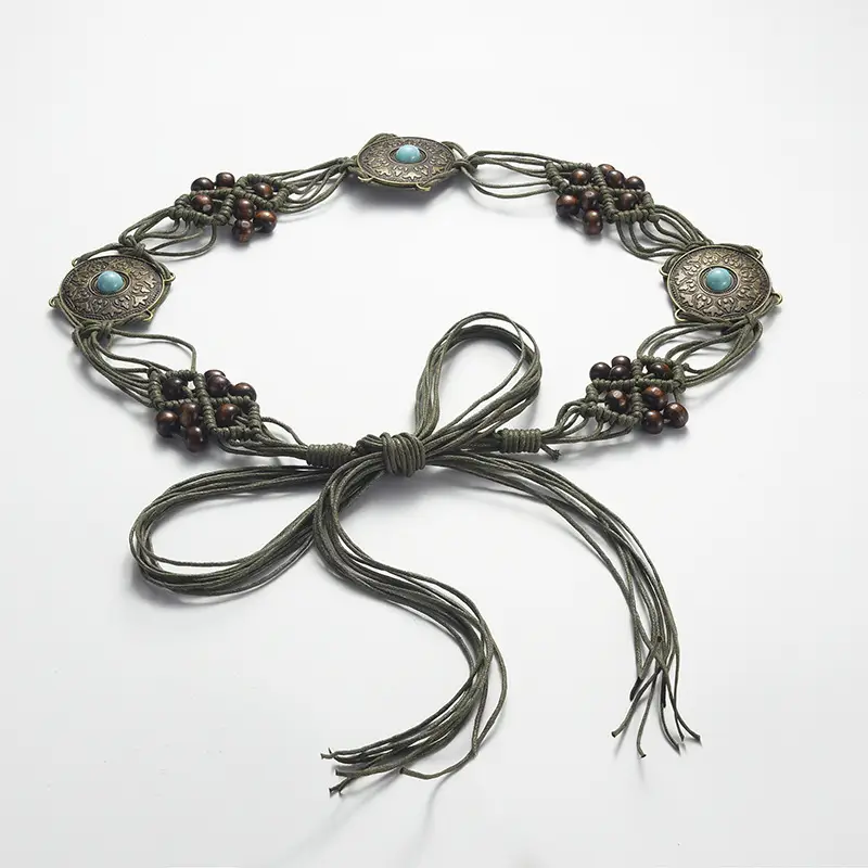 Bohemia Retro Belt Chain with Turquoise Stones - Image 2