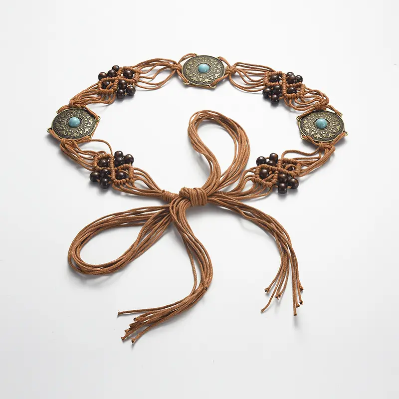 Bohemia Retro Belt Chain with Turquoise Stones - Image 3