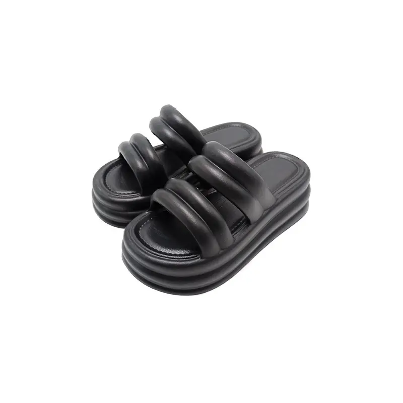 Women White Thick Slide Sandals Summer 2023 - Image 28