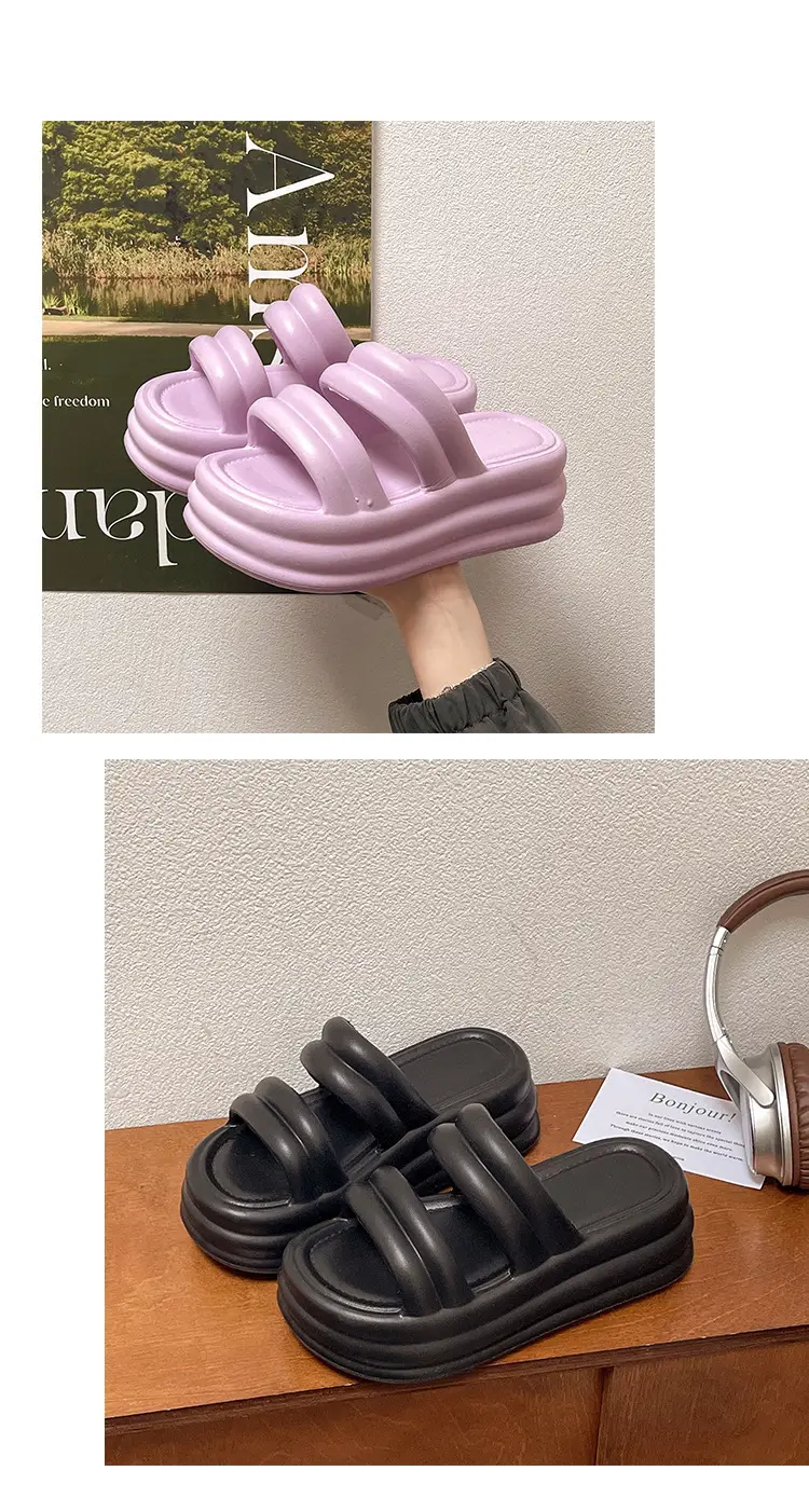 Women White Thick Slide Sandals Summer 2023 — feature 15