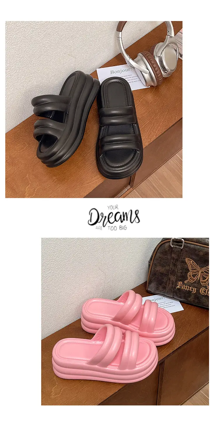 Women White Thick Slide Sandals Summer 2023 — feature 16