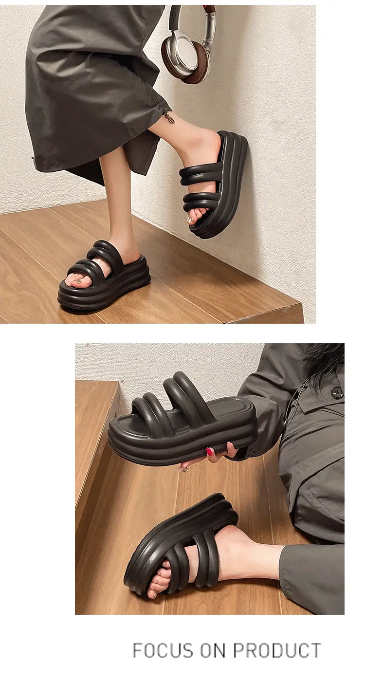 Women White Thick Slide Sandals Summer 2023 — feature 18