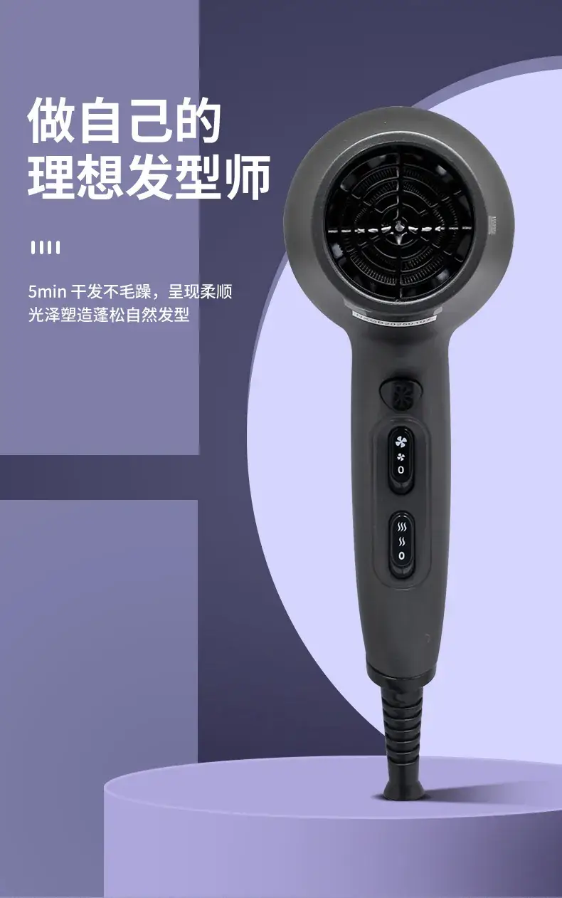 2400W Silent Hair Dryer Black — feature 3