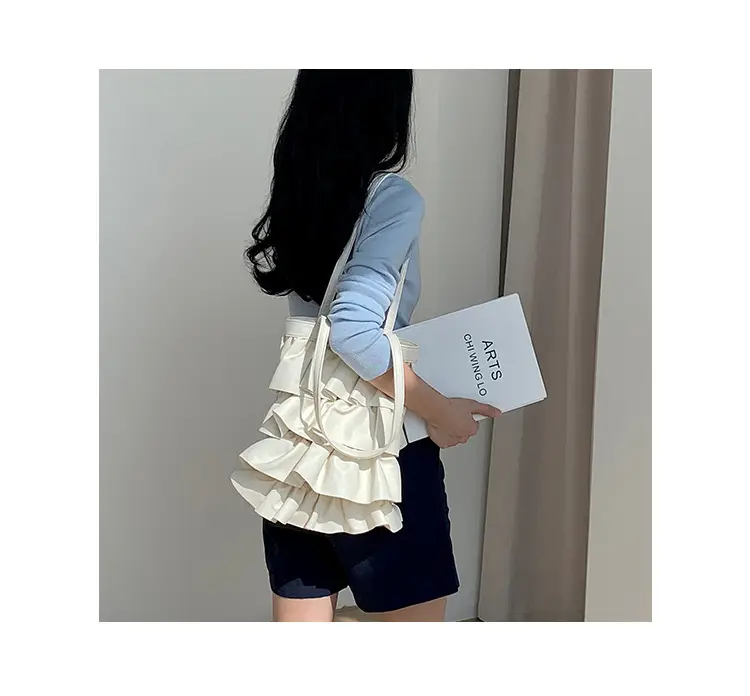 Silver Ruffled Shoulder Bag for Women 2023 — feature 18