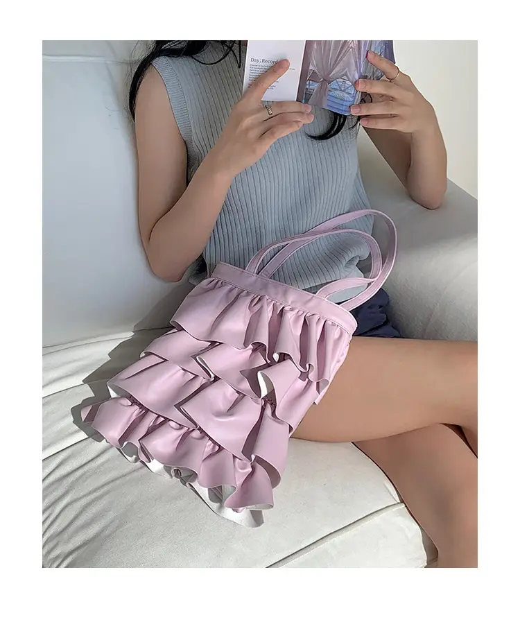 Silver Ruffled Shoulder Bag for Women 2023 — feature 20