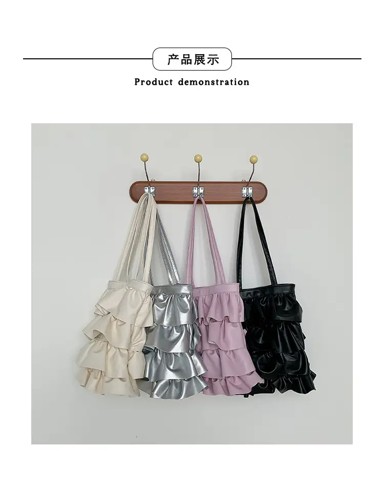 Silver Ruffled Shoulder Bag for Women 2023 — feature 22