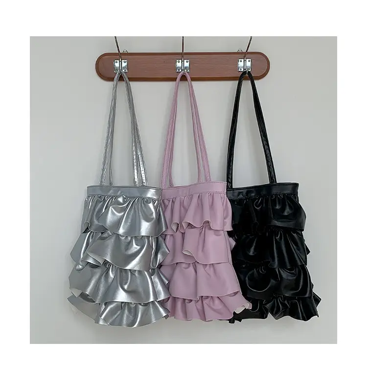 Silver Ruffled Shoulder Bag for Women 2023 — feature 27