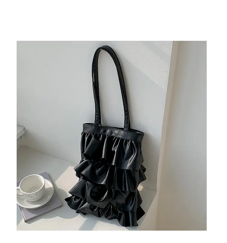 Silver Ruffled Shoulder Bag for Women 2023 — feature 29
