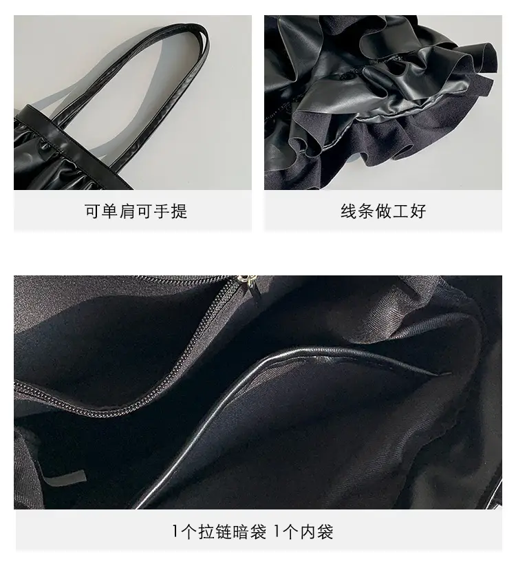 Silver Ruffled Shoulder Bag for Women 2023 — feature 6