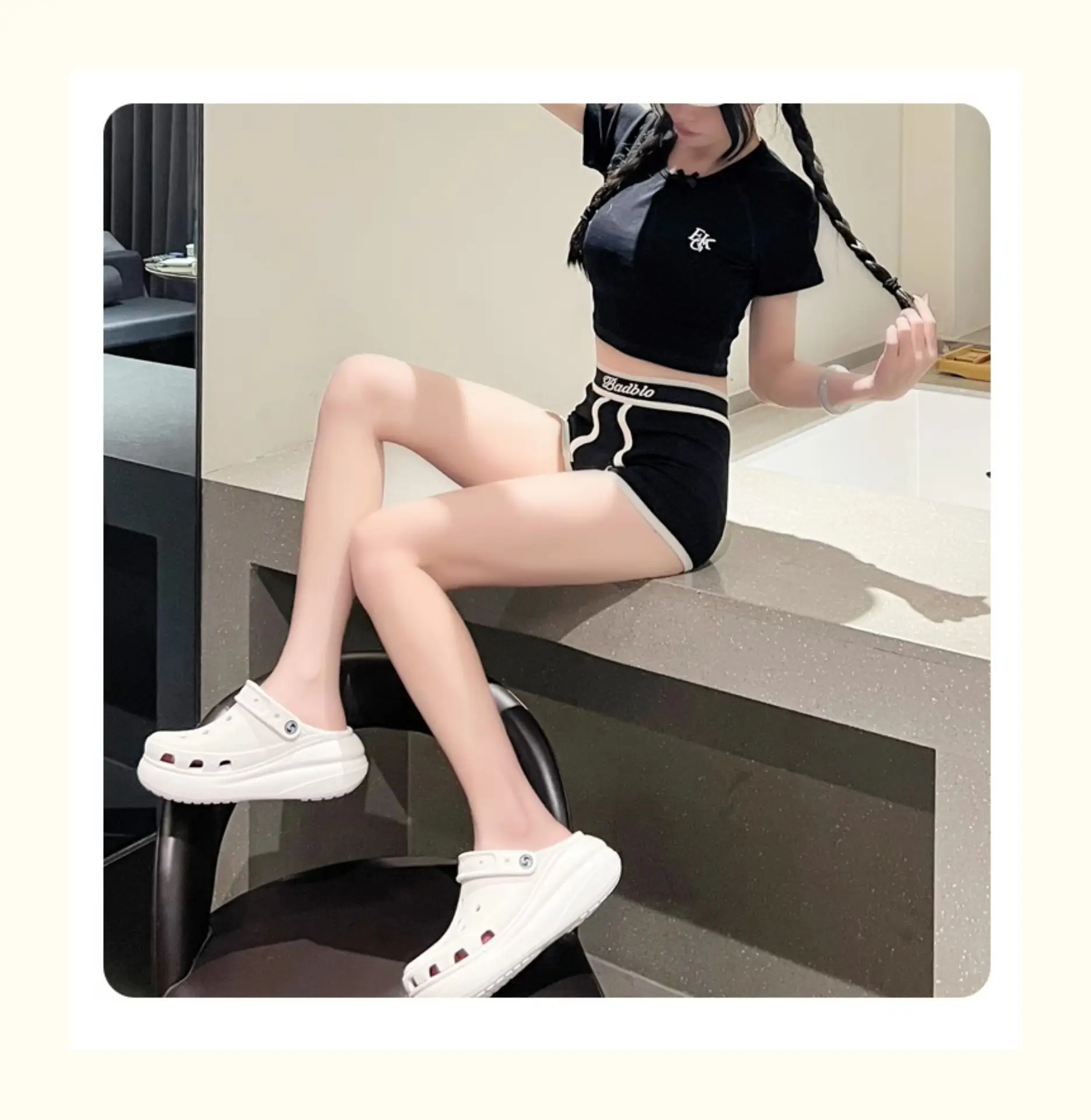 Women White Puff Hole Sandals Summer — feature 21