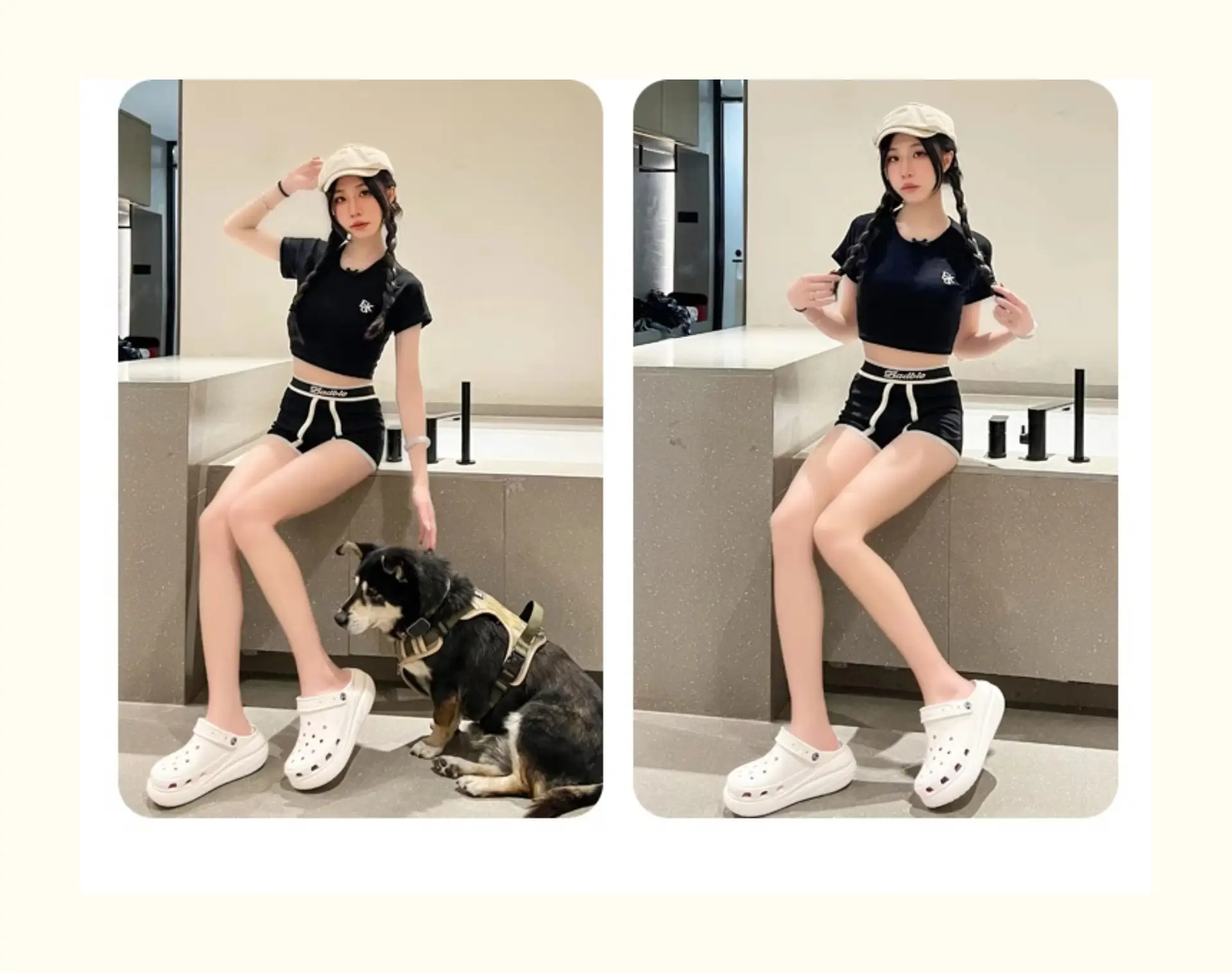 Women White Puff Hole Sandals Summer — feature 22