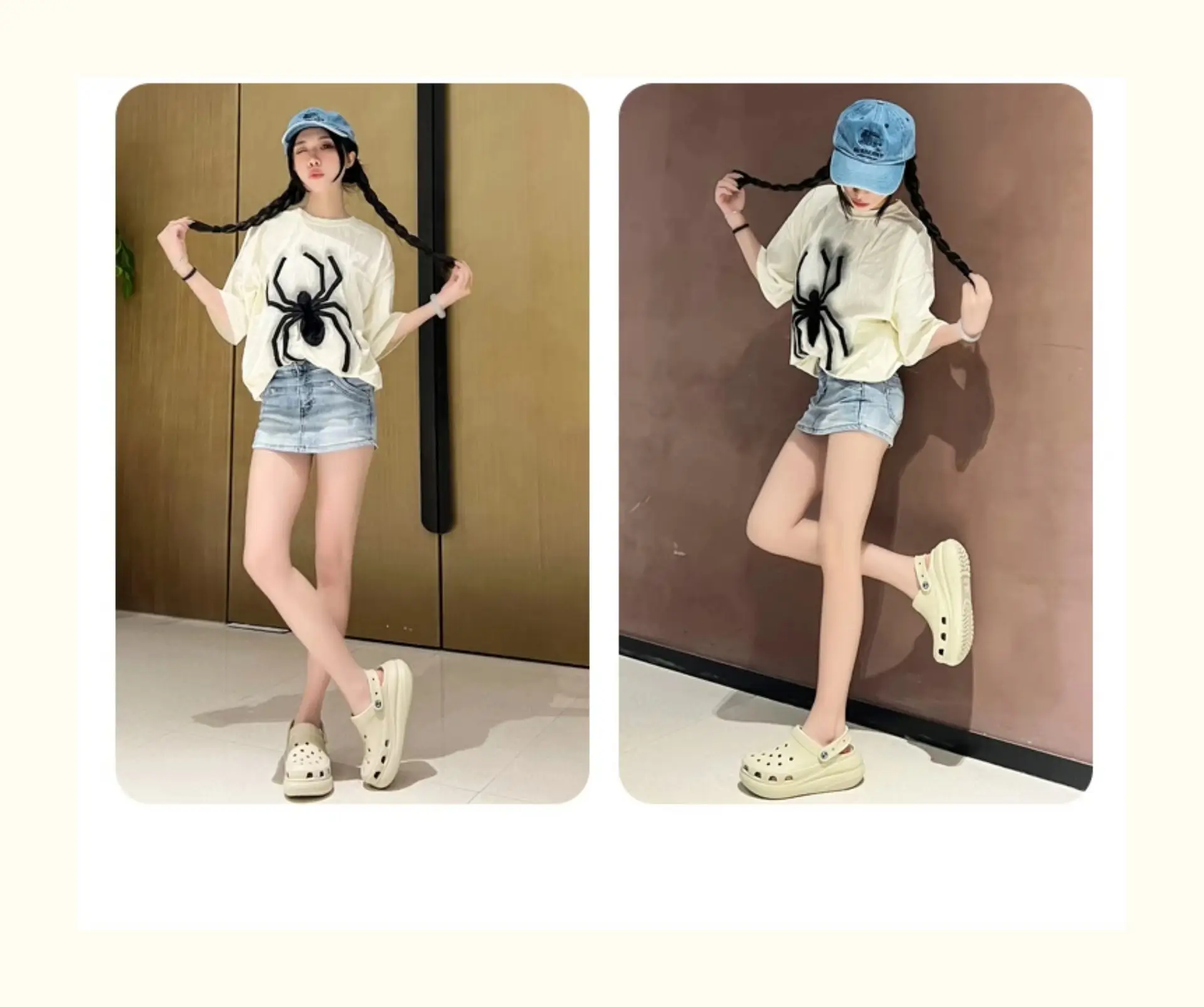Women White Puff Hole Sandals Summer — feature 24