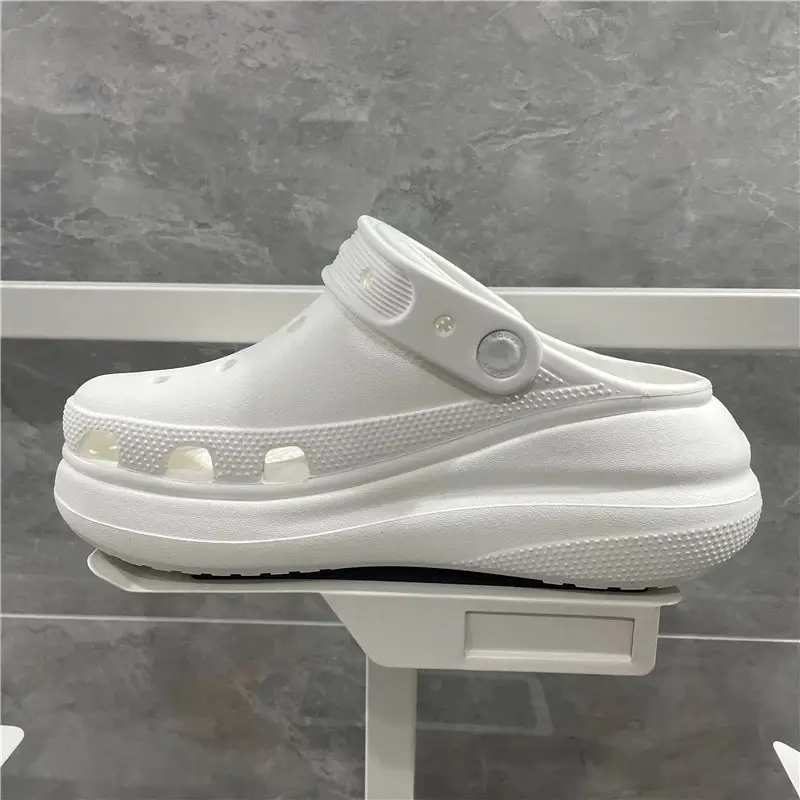 Women White Puff Hole Sandals Summer - Image 2