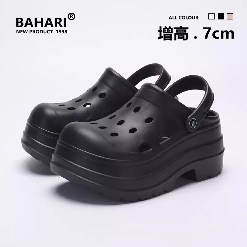 Women White Puff Hole Sandals Summer - Image 4