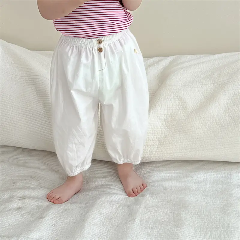 Kids Striped T-Shirt & Anti-Mosquito Pants Two-Piece Set - Image 4