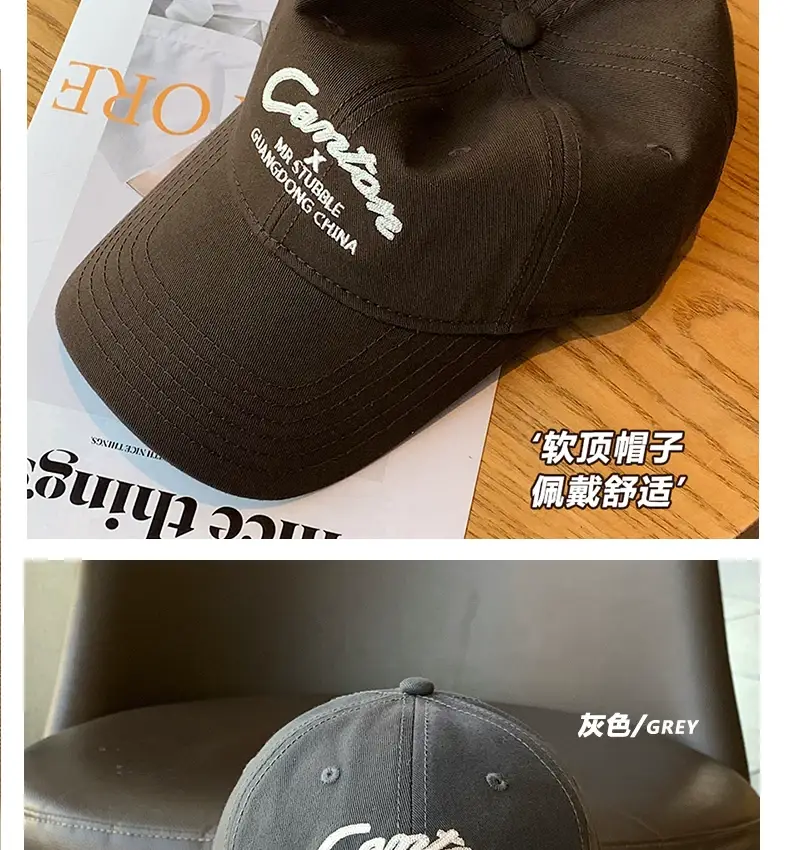 Men Black Logo Baseball Cap Wide Brim — feature 12