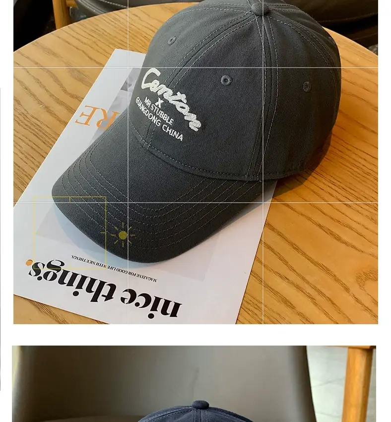 Men Black Logo Baseball Cap Wide Brim — feature 14