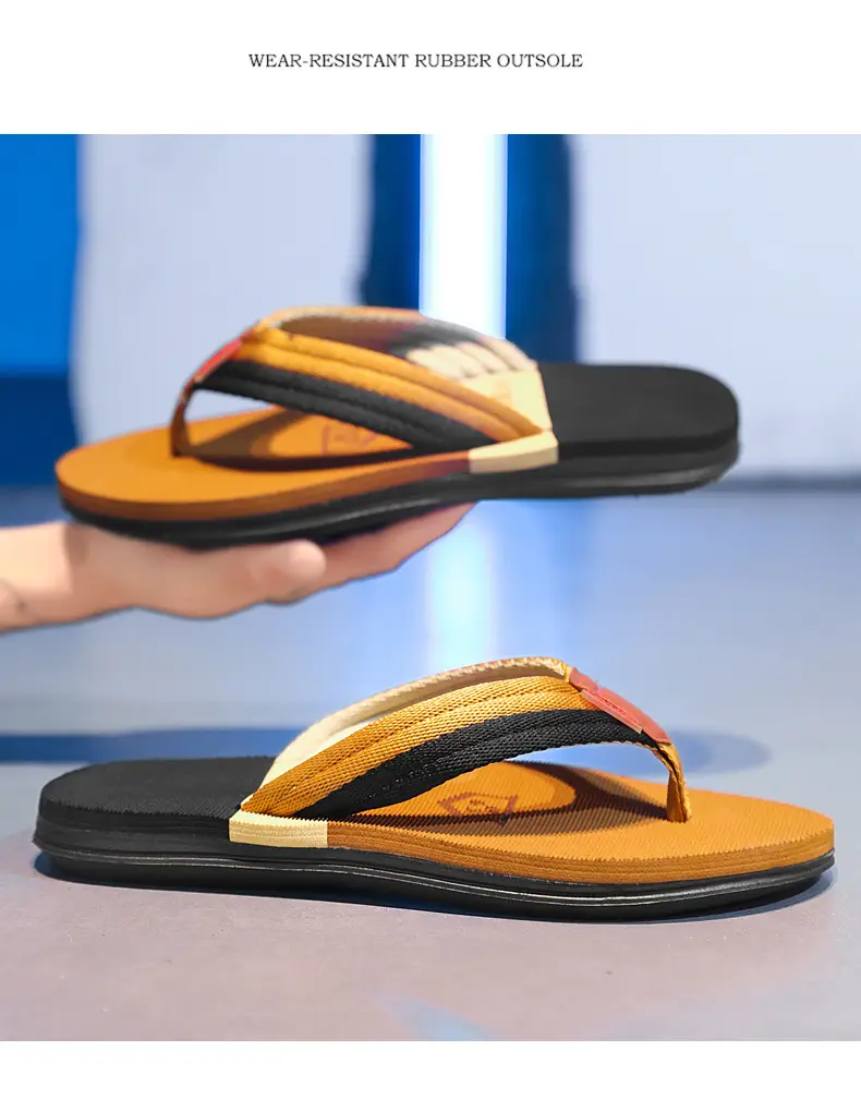 2024 Summer New Men's Flip Flops Fashion Slip-on Lazy Slippers Lightweight Beach Shoes Men's Factory Direct Sale — feature 13