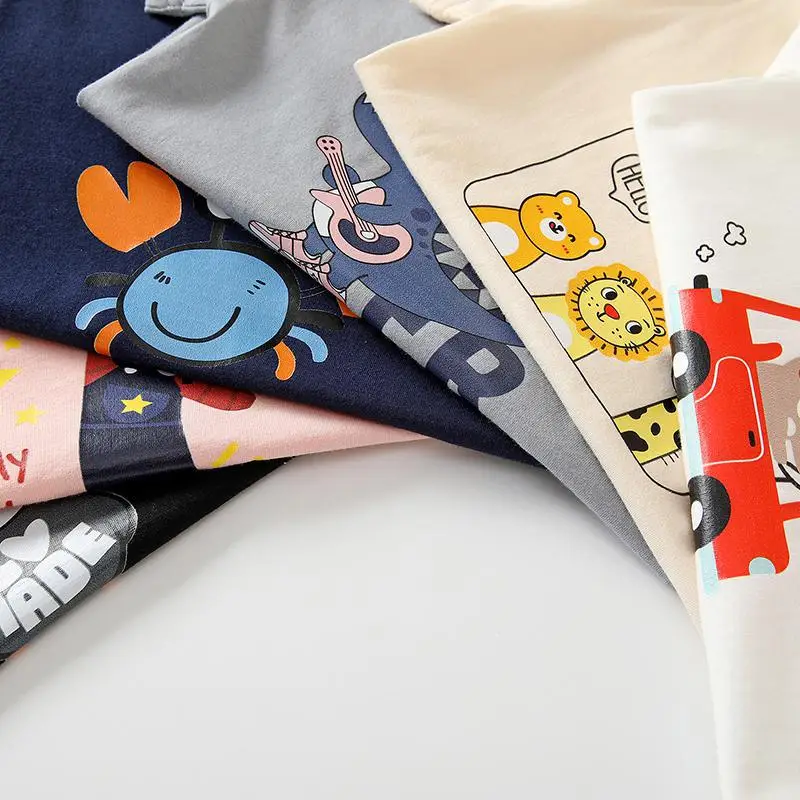 Boys Black Graphic T-Shirt 1 Year Old Cotton Summer - Image 17