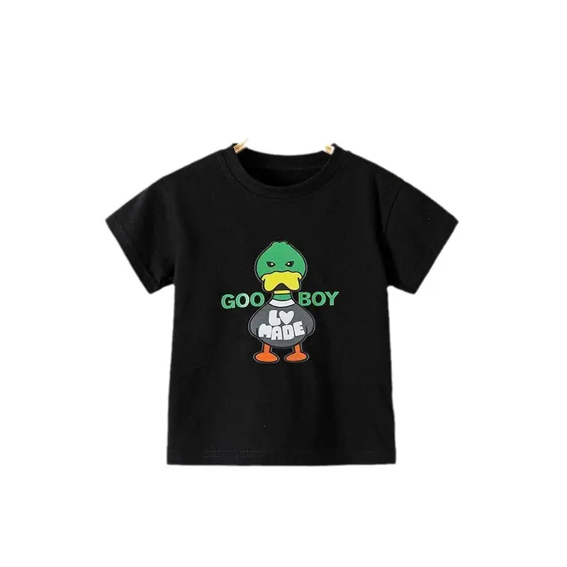 Boys Black Graphic T-Shirt 1 Year Old Cotton Summer - Image 18