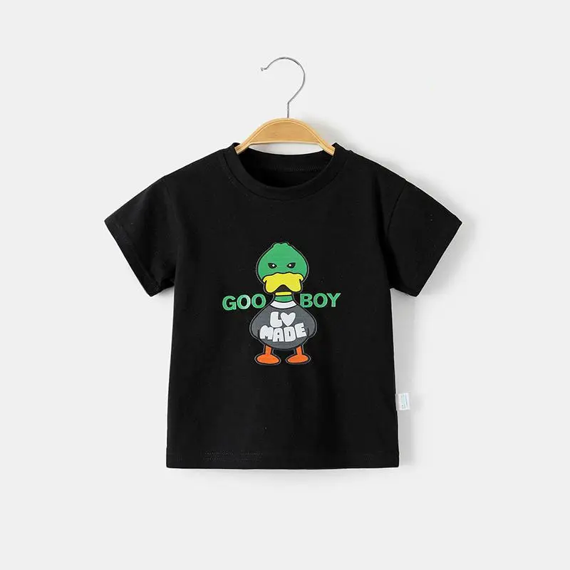 Boys Black Graphic T-Shirt 1 Year Old Cotton Summer - Image 9