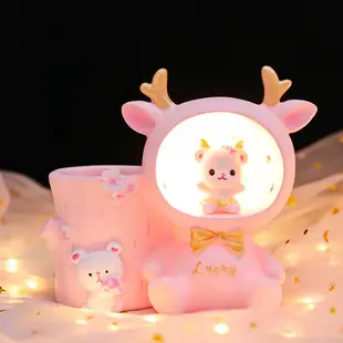 Girls' Mermaid Lamp & Pen Holder Set for Bedroom — feature 2