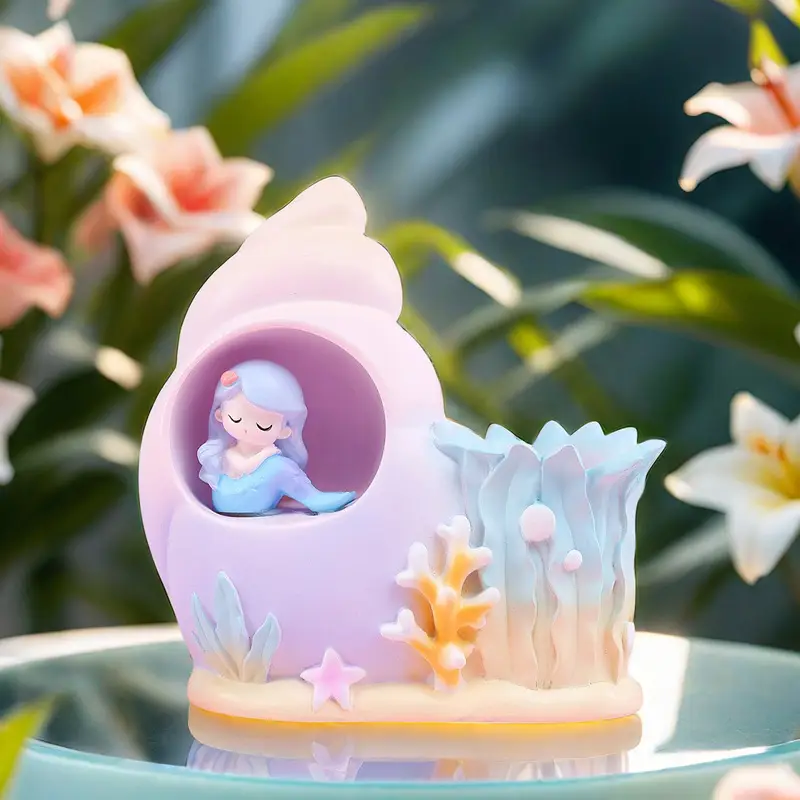 Girls' Mermaid Lamp & Pen Holder Set for Bedroom — feature 36