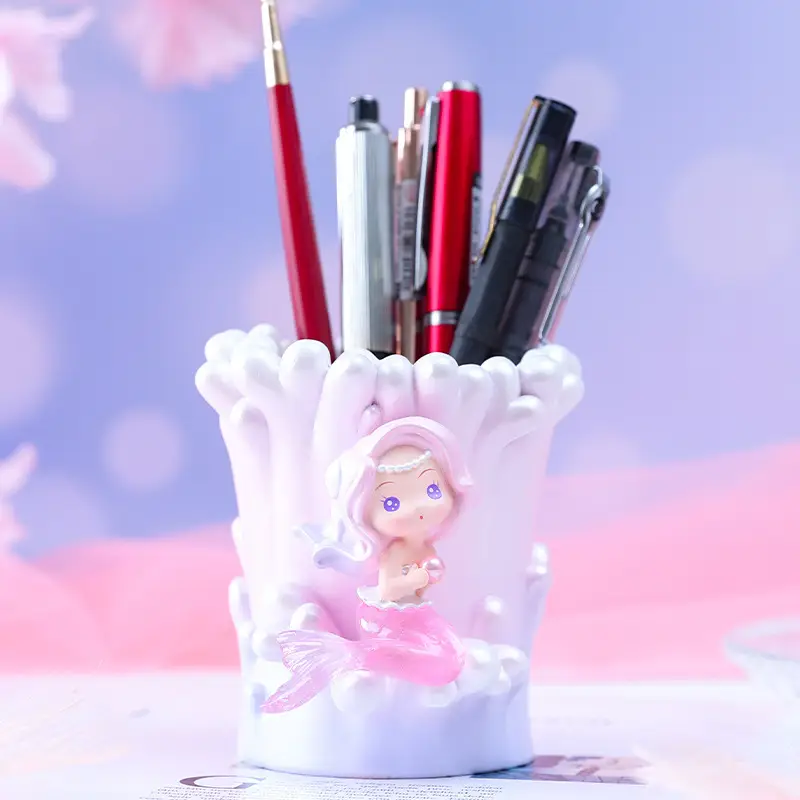 Girls' Mermaid Lamp & Pen Holder Set for Bedroom
