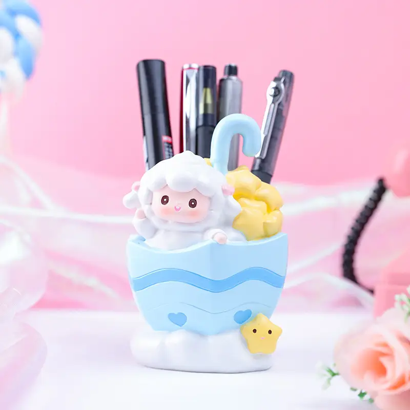 Girls' Mermaid Lamp & Pen Holder Set for Bedroom