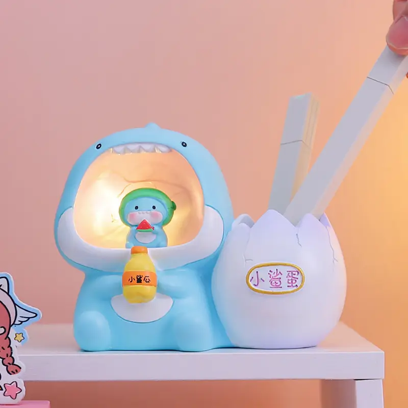 Girls' Mermaid Lamp & Pen Holder Set for Bedroom