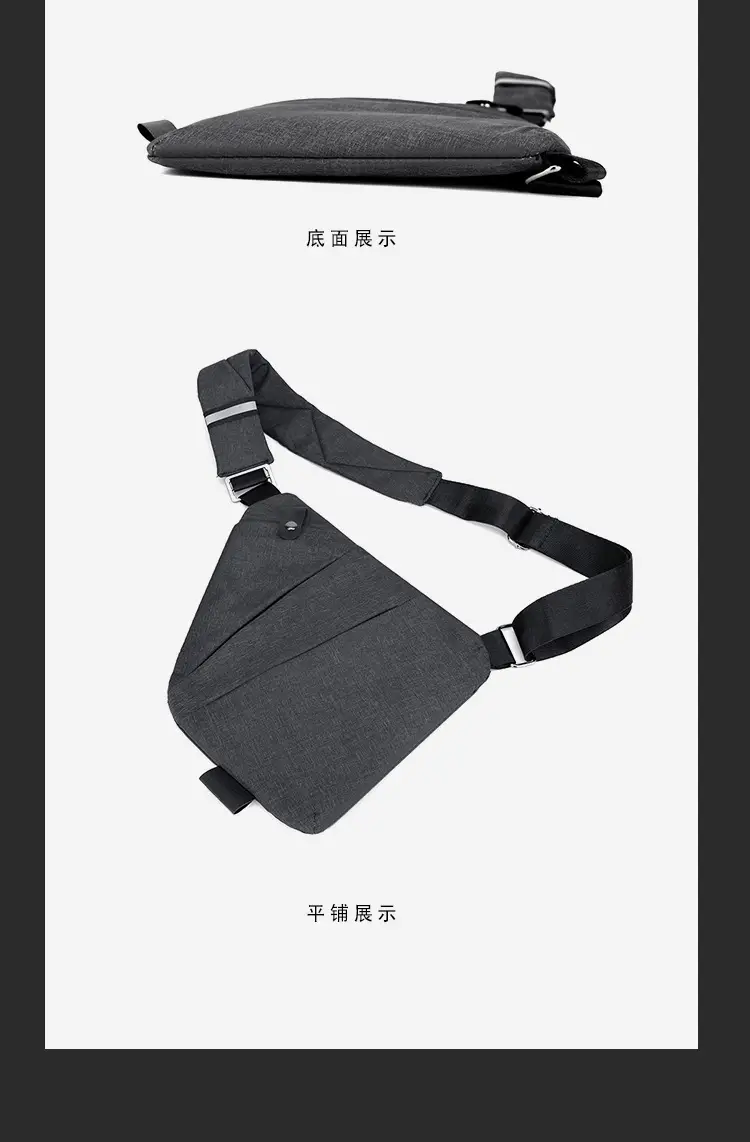 Pink Anti-Theft Crossbody Chest Bag for Men — feature 24