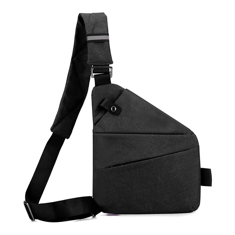 Pink Anti-Theft Crossbody Chest Bag for Men