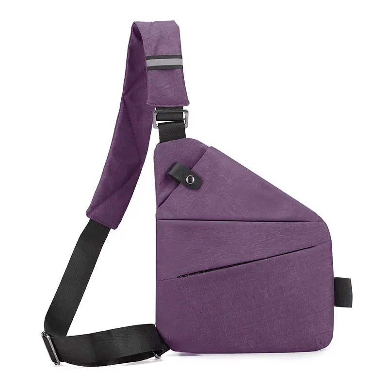 Pink Anti-Theft Crossbody Chest Bag for Men
