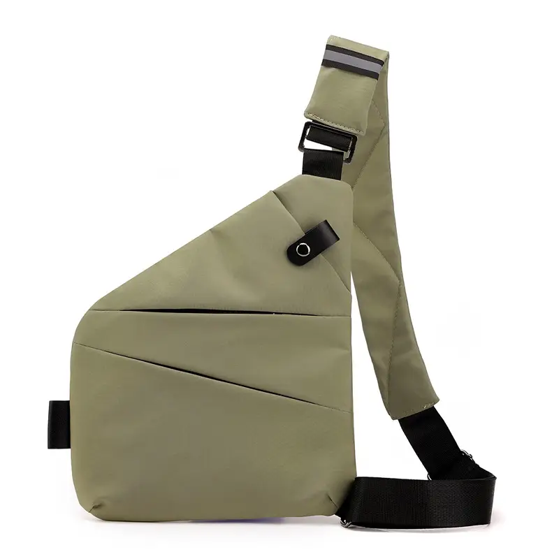 Pink Anti-Theft Crossbody Chest Bag for Men